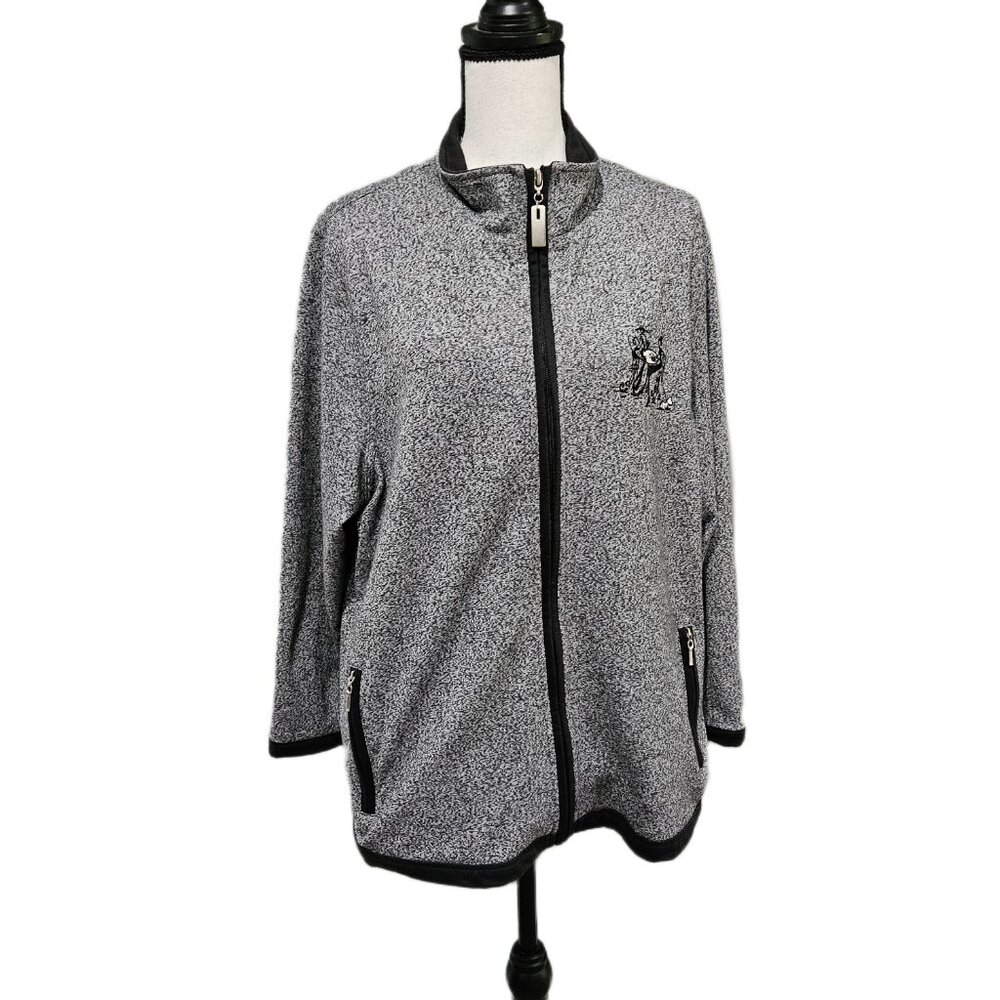 Vintage Koret Woman's‎ 1X Heathered Gray Full Zip Jacket